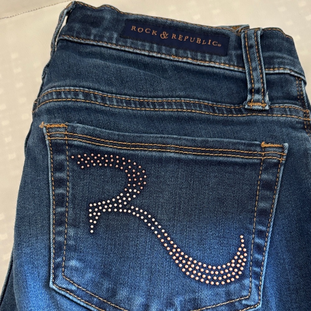 Rock & Republic Women's Dark Blue Skinny Jeans - Picture 4 of 4